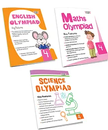 Scholars Insights Olympiad English, Maths and Science Workbooks Grade 4 Set of 3 - English