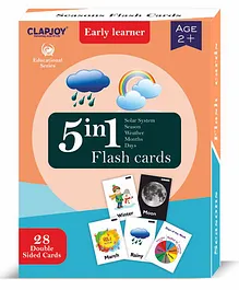Clapjoy Seasons Double Sided Flash Cards for Kids Easy & Fun Way of Learning