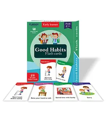 Clapjoy Good Habits  Double Sided Flash Cards for Kids Easy & Fun Way of Learning