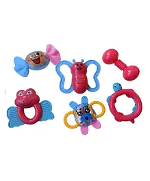 New Pinch Baby Rattles Teethers Pack Of 6 - Multicolor