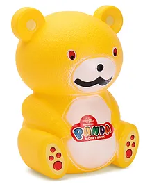 Speedage Bear Shaped Money Bank With Keys - Yellow & White (Color May Vary)