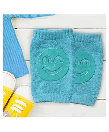 Bembika Baby Kneepad Breathable Smiley Face Baby Knee Pads for Crawling Baby Knee Protector - Green