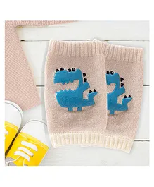Bembika Baby Kneepad Breathable Animal Face Baby Knee Pads for Crawling Baby Knee Protector - Khaki