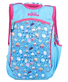 Smilykiddos Toddler Backpack Cupcake Theme Blue Pink - Height 14 Inches