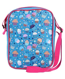 Smilykiddos Kids Messenger Bag-Cupcake Theme - Blue