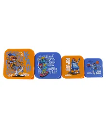 Smily Kiddos 4 in 1 Lunch Box Robot Themed Set Of 4 - Multicolor