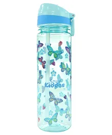 SmilyKiddos Straight Water Bottle With Flip Top Nozzle Butterfly Print - 680 ml