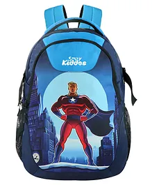 Smilykiddos Backpack Junior victor Print Blue - 18 Inches