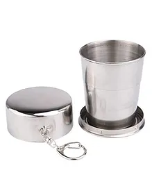 MOMISY Portable Folding Stainless Steel Water Mug Silver - 150 ml