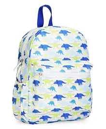Baby Jalebi Personalised Play School Bag Kids Backpack Padded Straps for Early Play School, Picnics & Travelling Hello Dino Print Multicolour   14 Inches