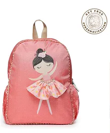 Baby Jalebi Play School Bag Kids Backpack Padded Straps Swan Lake Princess Tutu Pink  14 Inches