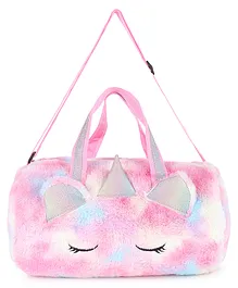 Sanjis Enterprise Fur Duffle Bag Unicorn Theme - Multicolor