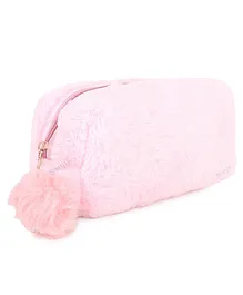 Sanjis Enterprise Fur Cosmetic Bag Small - Pink