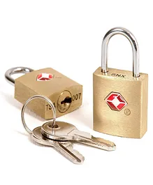Travel Blue Security TSA Locks Pack of 2 - Gold 