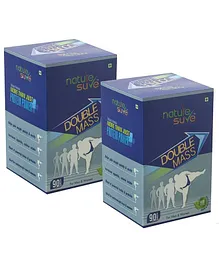 Nature Sure Double Mass Tablets for Weight Gain  Pack of 2 - 90 Tablets Each