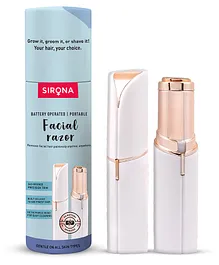 Sirona Portable Electronic Facial Razor - White