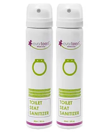 everteen Instant Toilet Seat Sanitizer Spray for Feminine Hygiene in Women  Pack of 2 - 90 ml each