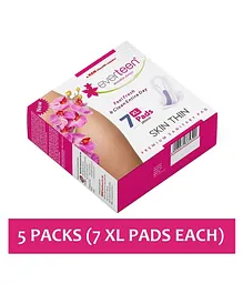 Everteen SKIN THIN Premium XL Sanitary Pads for Protection During Periods in Women - 5 Packs 7 Pads 280 mm Each