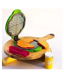 Playbox Wooden Waffle Maker Set Multicolor - 7 Pieces