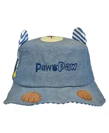 Tiekart Paw Paw Design & Appliqued Hat - Dark Blue