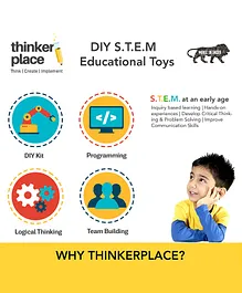 Thinker Place STEM Educational DIY Visitor Counter Alert Kit For Kid Learn Coding Science Math & Electronics Without 3D Case & With Toolkit