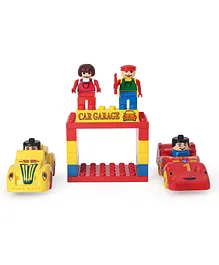 Peacock Kinder Blocks Garage Set Multicolour - 21 Pieces