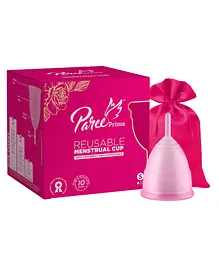 Paree Prima Reusable Menstrual Cup with Protection Pouch Small Size  Medical Grade Silicon Upto 10 Hour Protection  FDA Approved