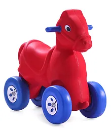 Little Fingers Horse Shaped Ride On - Red and Blue