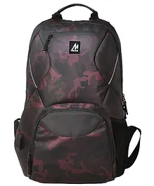 Mike Bags  Camo Laptop Backpack 39 Ltrs Maroon & Black- Height 21 Inches