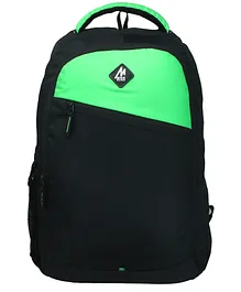 Mike Bags College Pro Backpack Black  Green - Height 18.8 inches