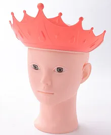 Babyhug Silicone Crown Shape Baby Shower Cap - Red