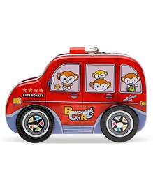 Archies Car Shaped Money Bank With Lock - Red