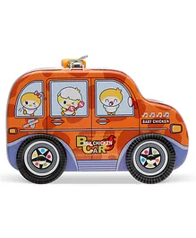Archies Car Shaped Money Bank With Lock - Orange