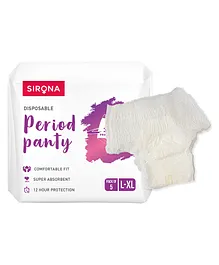 Sirona Disposable Period Panty for Women (L-XL), 360 Protection - 5 Panties