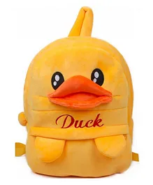 Frantic Premium Quality Soft design Yellow Duck Velvet Plush Bag for Kids - Height 13.7 Inches