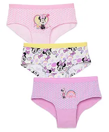 Charm n Cherish Minni Mouse Print Pack Of 3 Panties - Pink
