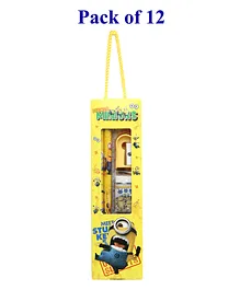 Asera Minion Theme Stationery Gift Pack Set of 12 - Yellow