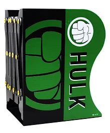 Asera Metal Bookends Hulk Book Stand Shelf Organizer- Green