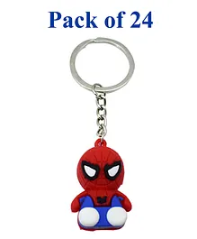 Asera Spiderman Silicone Keychain - Multicolor 24 Pcs