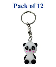 Asera Panda Silicone Keychain - Multicolor 12 Pcs