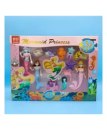 Vinmot Fancy Mermaid Princess Long Lasting Eraser Multicolour - 12 Pieces
