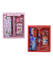 Vinmot Unicorn & Cars Stationery Set for Kids Birthday and Return Gift Set of 2 - Multicolor