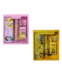 Vinmot Princess & Minions Stationery Set for Kids Birthday and Return Gift Set of 2 - 24 Pieces