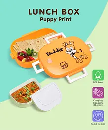 Lunch Box Puppy Print -  Orange