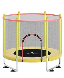 StarAndDAisy Trampoline with Safety Enclosure Net - Yellow