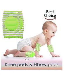 Babymoon Padded Kids Knee Elbow Protection Pads - Green