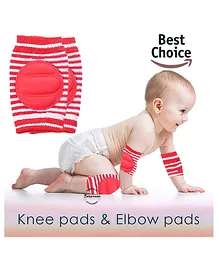 Babymoon Padded Kids Knee Elbow Protection Pads - Red