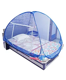 Silver Shine Foldable Mosquito Net For Single Bed - Blue