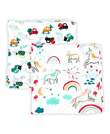  R for Rabbit Bambooberry Multicoloured Rainbow Swaddle - 2 Pieces