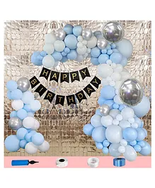 Shopperskart Happy Birthday Balloon Combo Blue - Pack Of 114